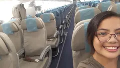महिला ने Flight में लिया अकेले सैर का मजा, विमान में थी 199 सीटें