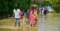 असम में भूस्खलन और बारिश से बुरे हुए हालात, गुवाहाटी में भारी जलभराव