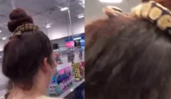 बालों में सांप लपेटकर मॉल में शॉपिंग करने पहुंच गई लड़की, जिसने भी देखा उड़ गए होश, देखें वीडियो