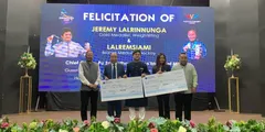 मिजोरम सरकार ने CWG में पदक विजेता जेरेमी लालरिनुंगा और लालरेम्सियामी को किया सम्मानित, दिए 25 लाख रुपए