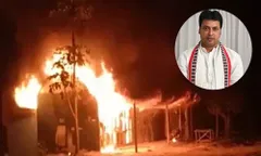 पूर्व CM बिप्लब देब के घर पर भीड़ का हमला, आगजनी और वाहनों में तोड़फोड़