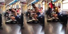 मेट्रो में कपड़े उतारकर नहाने लगा शख्स, बिकिनी गर्ल के बाद यह वीडियो हुआ वायरल



