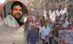 WFI प्रमुख बृजभूषण शरण सिंह की गिरफ्तारी की मांग लेकर माकपा का प्रदर्शन