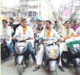  15 अगस्त के अवसर पर 'महाबाहू व शिवसेना' ने निकाली बाइक रैली 
