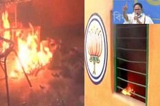 TMC Workers Fire BJP Office : चुनाव जीतते ही ममता बनर्जी ने किया बड़ा ऐलान, भाजपा कार्यालय को लगाई आग