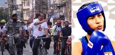 गुवाहाटी में ‘Go for Glory, Lovlina’  साइकिल रैली में शामिल हुए Assam CM Himanta Biswa