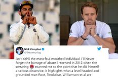 लॉर्ड्स टेस्ट : निक कॉम्पटन ने हार के बाद ट्विटर पर निकाली भड़ास, कोहली को बताया सबसे ज्यादा बदतमीजी करने वाला खिलाड़ी