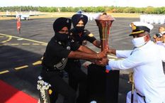 दीमापुर में जोरों शोरों से हुआ 'स्वर्णिम विजय मशाल' का स्वागत