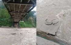 सिक्किम: भारी बारिश के कारण रांग्पो ब्रिज का री-इनफोर्समेंट पिलर बह गया, मची तबाही