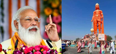 गुजरात के मोरबी में स्थापित हुई 108 फीट की हनुमान मूर्ती, PM मोदी ने किया अनावरण