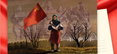 पूर्वी यूक्रेन में लाल झंडा लिए बूढ़ी महिला की तस्वीर वायरल है, जानिए क्या है इसका मतलब