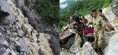 सिक्किम में भारी बारिश से जबरदस्त भूस्खलन, लोगों को बचाने उतरी सेना